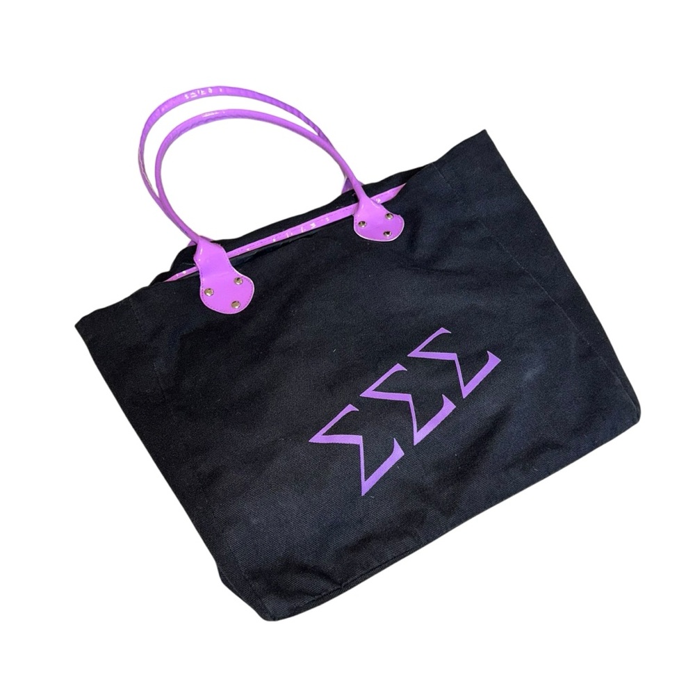 Black & Purple Tri Sigma Sorority Greeklife Tote Bag Purse Backpack Travel Style